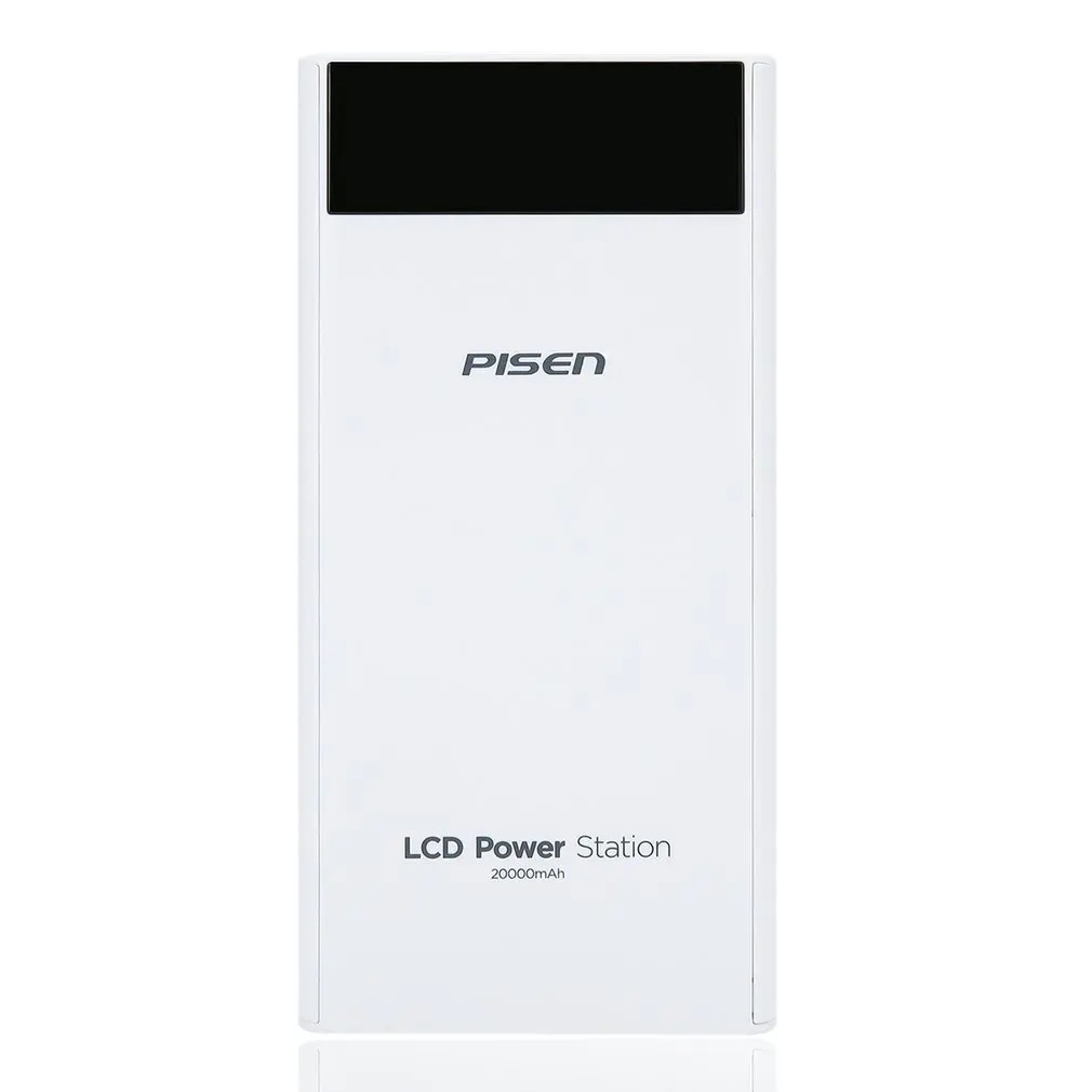 PISEN 20000 мАч 18650 Power Bank двойной Порты usb 2A быстро Зарядное устройство с ЖК-дисплей Дисплей Powerbank Батарея Зарядное устройство Портативный Зарядное устройство