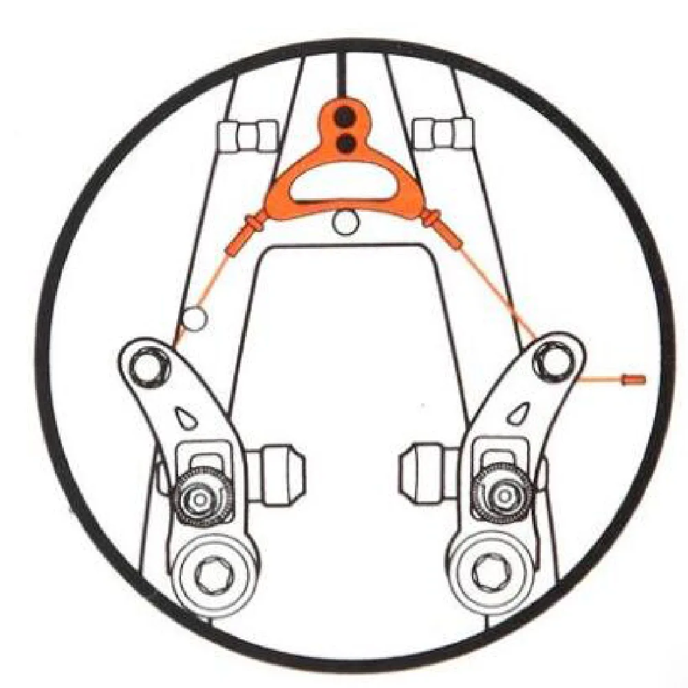 Сплав консольный тормозной зажим MTB горный велосипед старая стальная велосипедная Рама вешалка с подъемным тормозным кабелем направляющая проволока подходит для SHIMANO