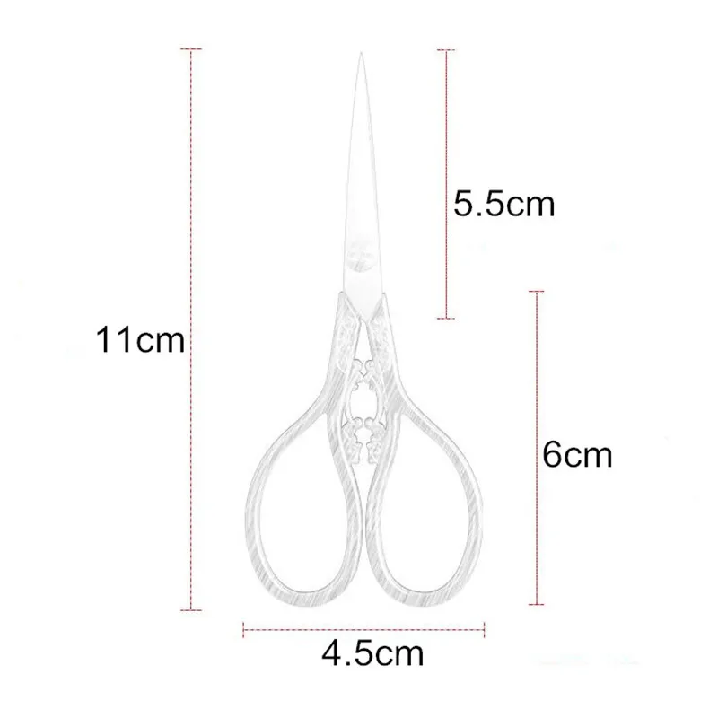 Wholesale Stainless Steel Antique Small Scissors Exquisite Craft Scissors Sewing Supplies and Accessories Cross Stitch Scissors