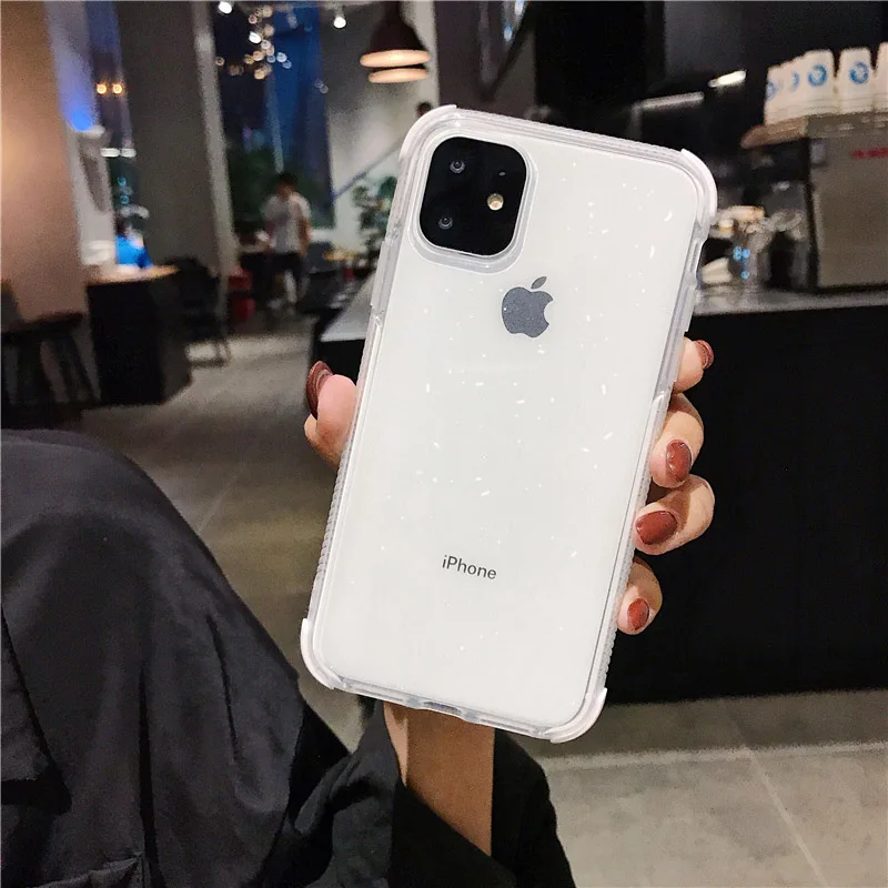 N1986N чехол для телефона для iPhone 11 11 Pro Max X XR XS Max 6 6s 7 8 Plus роскошный блестящий яркий противоударный прозрачный мягкий ТПУ - Цвет: clear