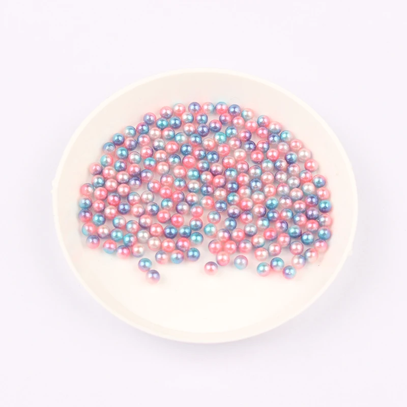 3mm small size option about 500Pcs/lot random mix color no holes Pearls Round Beads For DIY Craft Scrapbook Decoration