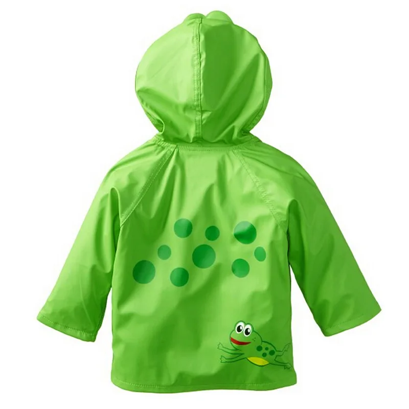 Дождевик для девочек с капюшоном; водонепроницаемая куртка с рисунком лягушки, божьей коровки, цветов, динозавра для девочек и мальчиков; детская верхняя одежда
