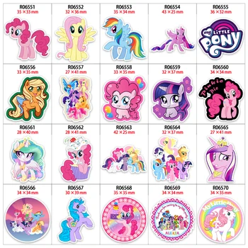 

Cute Little Pony Horse New Cartoon 30pcs/lot Pattern Planar Resin Flatback Printed for DIY Headband Hair Bow Accessories