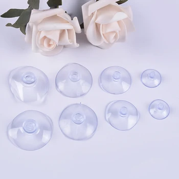 

20 Pcs Clear Suction Cup without Hook 45mm Transparent Reusable Mushroom Suction Cup Plastic Sucker Pads for Glass 45mm