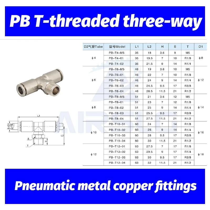 Пневматические соединители BSPT M5 1/8 &quot1/4" 3/8 &quot1/2" мужские никелированные