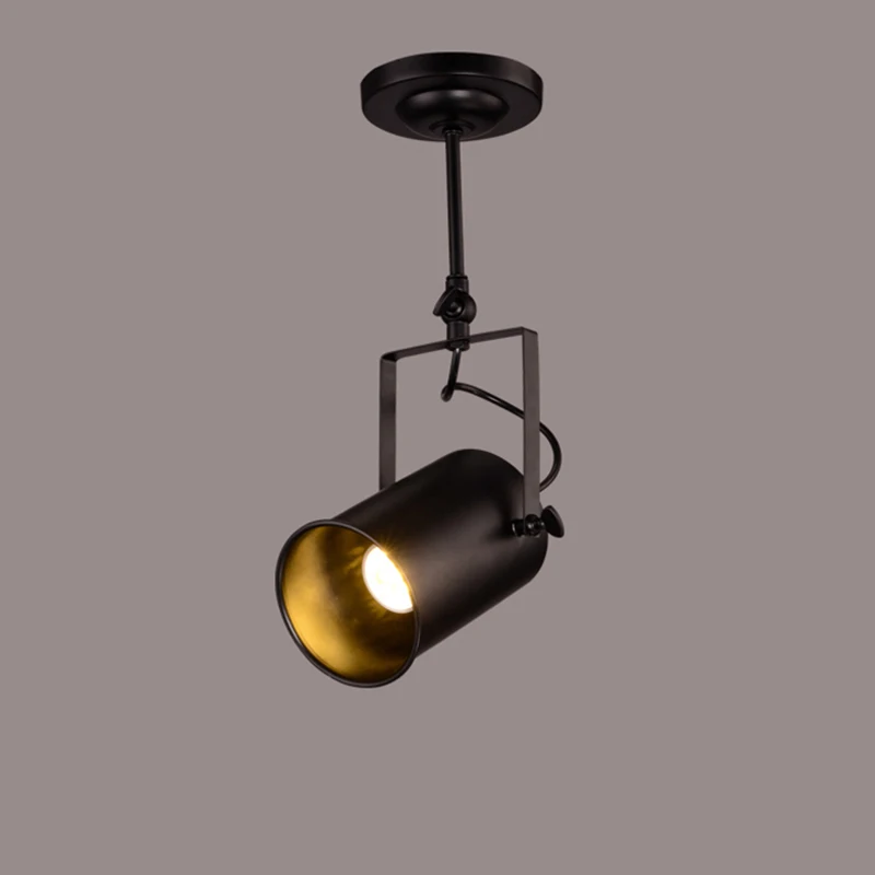 1 head NO Bulb Винтажный Железный Лофт Промышленные прожекторы Регулируемая люстра освещение для магазина одежды кофе дом/бар/торговый центр подвесной светильник - Цвет корпуса: 1 head NO Bulb