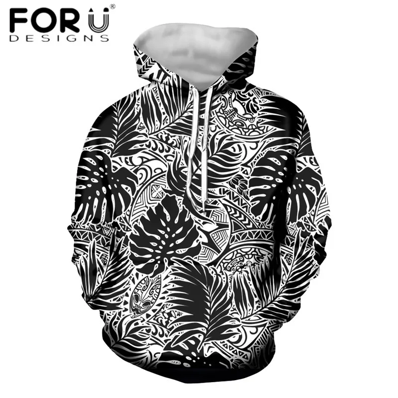 FORUDESIGNS/полинезийский традиционный этнический стиль Модные женские худи длинные весенние толстовки для девочек-подростков Повседневная Толстовка - Цвет: HMA575Z72W