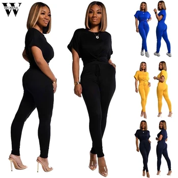 

Womail tracksuit women Boho 2 Piece Set lady Elegant Crop Top pant Set short Sleeve work office sport Beach Party summer outfit