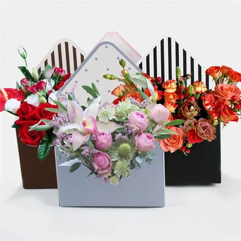 

5pcs/lot Creative 35*24*8Cm Envelope Fold Flower Box Flowers Box Material Rose Decoration Valentine's Gift Box Flower Making Han