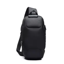 Men Outdoor Shoulder Bag Water-Resistant Oxford Cloth Chest Pack Fashion Burglarproof Chest Bag City Walking Backpack