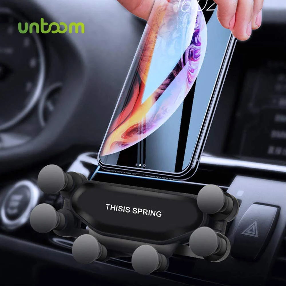 

Untoom Universal Gravity Car Phone Holder for iPhone Xs Max Xr X 8 7 6 Plus in Car Air Vent Clip Mount for Samsung Xiaomi Redmi