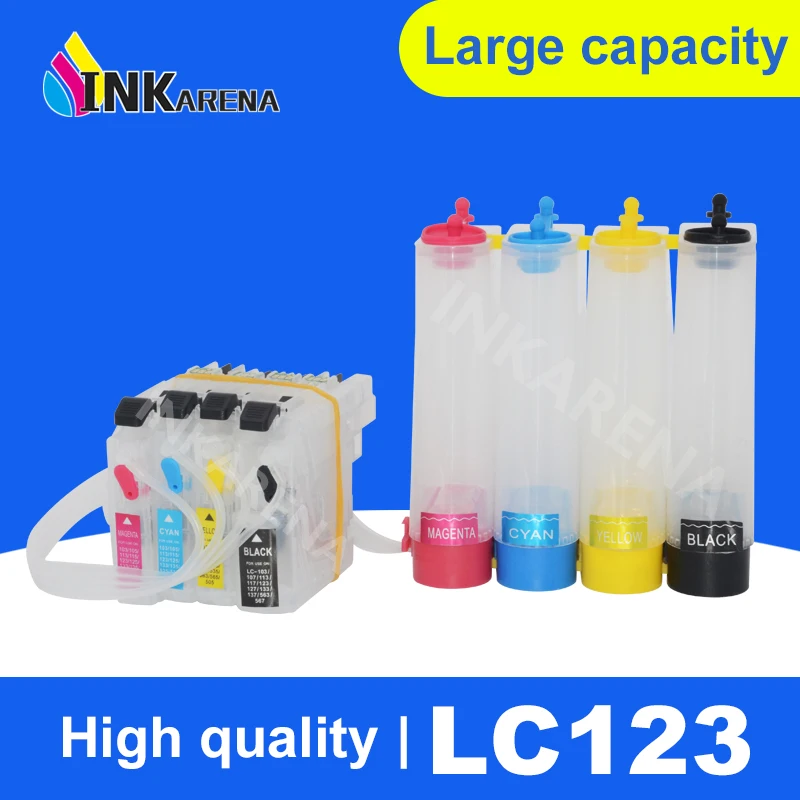 Система непрерывной подачи чернил INKARENA CISS LC123 LC121 LC125 для Brother MFC-J4410DW J4510DW J4610DW J4710DW
