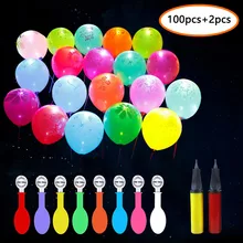 100 шт. светодиодные шары, светящиеся Детские игрушки, светодиодный светильник, вечерние шары, товары для дня рождения, свадьбы, фестиваля, праздника