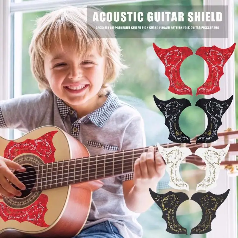 2pcs Durable Guitar Pickguard Multi-function Flower Pattern Pick Guard Scratch Plate Folk Pickguards | Спорт и развлечения