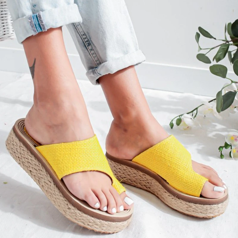 

Women Summer Beach Sandals Open Toe Wedges Vintage Shoes Woman Mid Heels Sandalias Slippers Slides Mujer Sapato Feminino E05