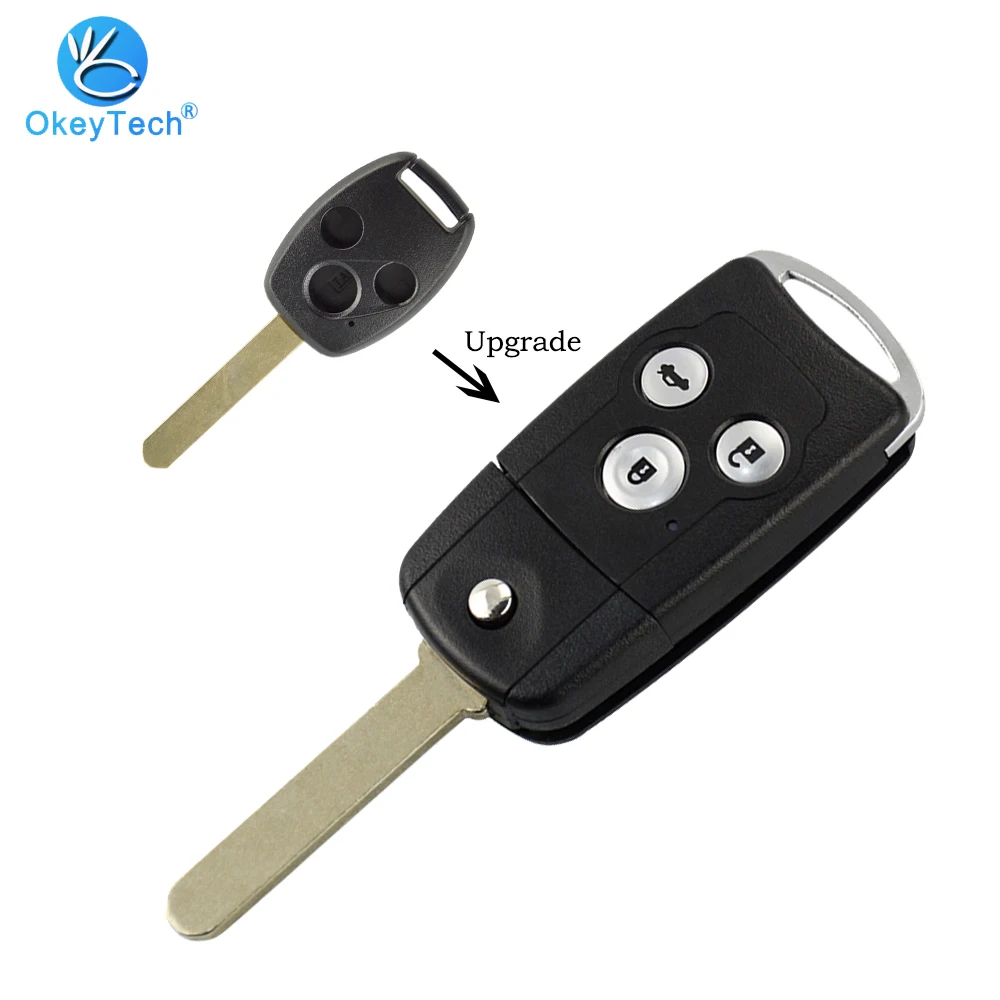 OkeyTech для Honda Crv Civic City Accord Fit Jazz аксессуары флип ключ модифицированный сменный