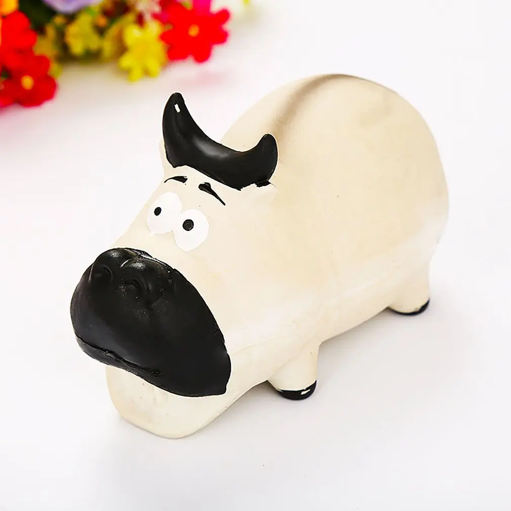 Игрушка для укуса, товары для домашних животных, латексный Бегемот, корова, носорог, игрушка, устойчивая к укусам, молярная