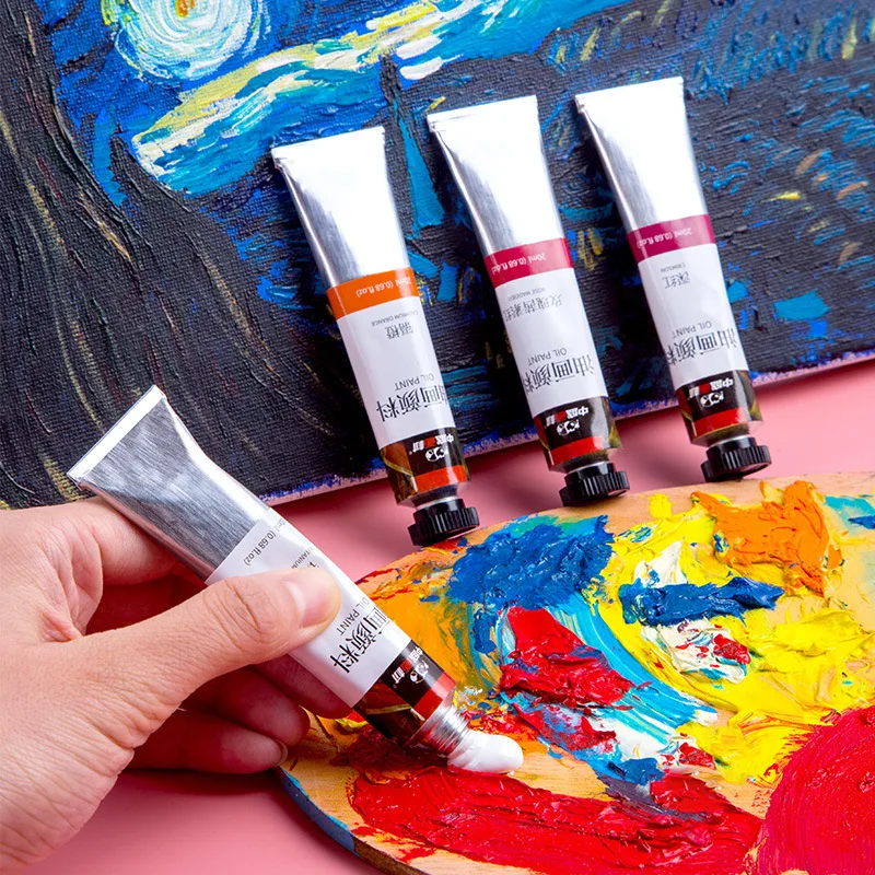 Zhongsheng Painting Material Oil Painting Set Beginner Oil Painting Ink Dye  Single Piece Art Special Tool Material - AliExpress