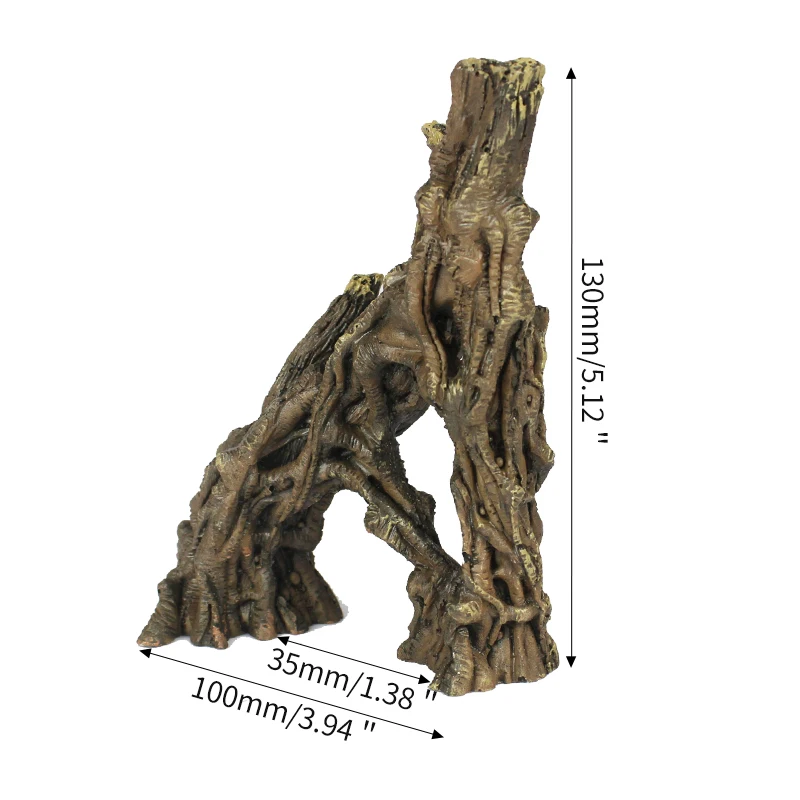 Ecological Resin Mountain Fish Play Tree House Aquarium Decoration Hole Cave Ornament Landscaping For Fish Tank fish tank ornaments fish tank decorations aquarium ornaments