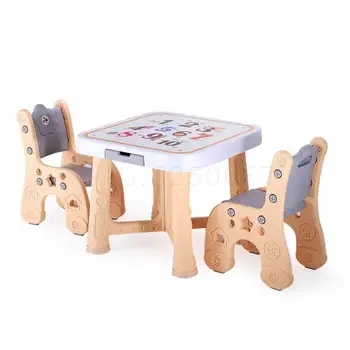 

256 Children's Table And Chair Set Baby's Plastic Eating, Learning, Writing, Desk Playing Table