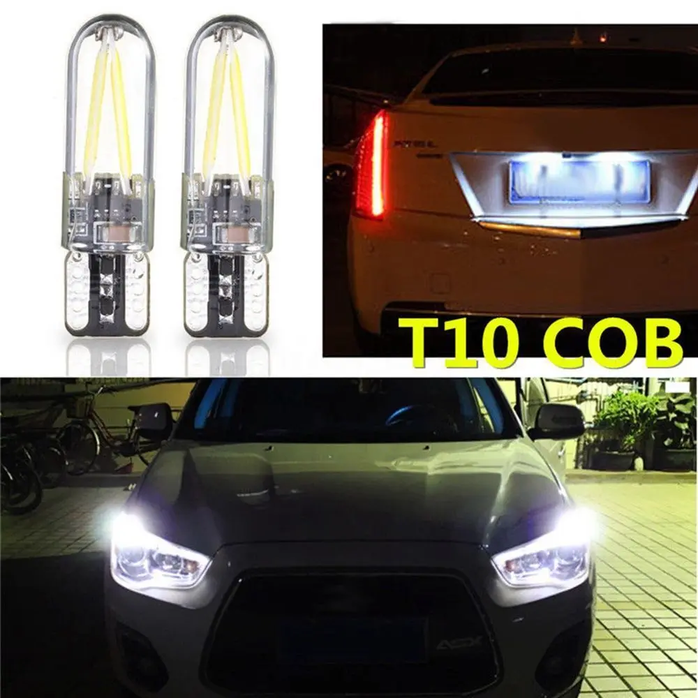 1 пара 6500K 12 V-24 V Автомобильный COB Светодиодный фонарь для номерного знака 320LM аксессуары для ламп