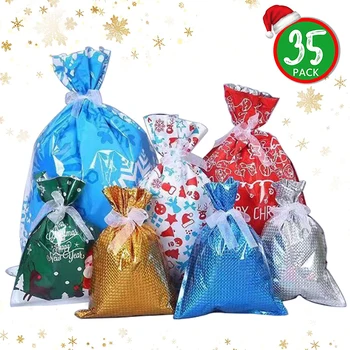 

Christmas Gift Bag Christmas Candy Bag Wedding Party Drawstring Bag Christmas Decorations For Home New Year 2021 Presents