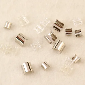 

David accessories 6x6mm Metal Rubber Band Hanging Ring Buckle Set Connectors For DIY Hair Rope Material Accessories,100Yc11599