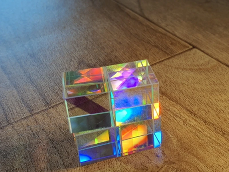 15mm  Cubic Science Cube Optical Prisma Photography with Hexahedral Prism Home Decoration  Prism Glass Only 1pcs