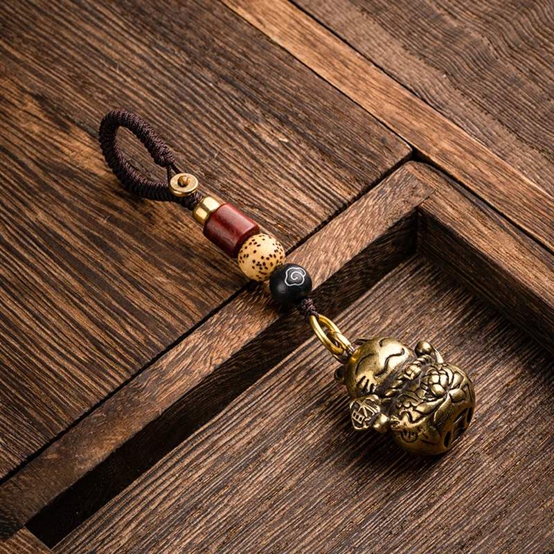 brass cat lanyard pendant (12)