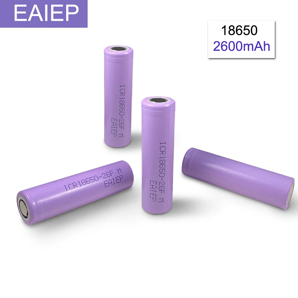 4 шт аккумулятор 18650 2600mah 3,7 V Аккумулятор для 18650 power bank DIY фонарик