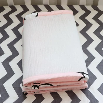 

Breathable Mesh Cot Bumper Bed Around Baby Safety Washable Newborn Universal Anti Collision Protective Airflow Summer Crib Liner