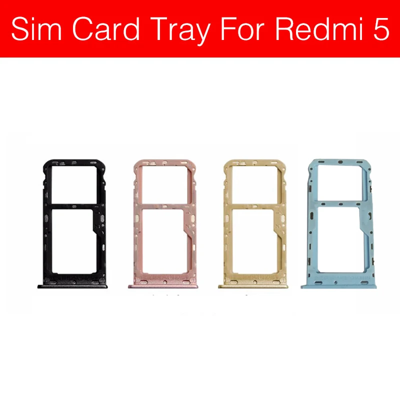 Лоток для микро sim-карты держатель для Xiaomi Redmi 5 Plus 5+ 5 Plus Micro SD устройство для чтения Sim слот для карт памяти гибкий кабель для замены, ремонта Запчасти