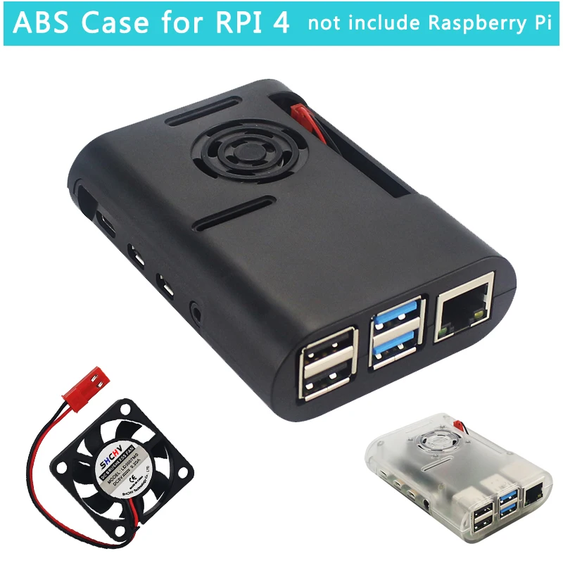 Новый прозрачный корпус Raspberry Pi 4 из АБС-пластика черный корпуса совместимый