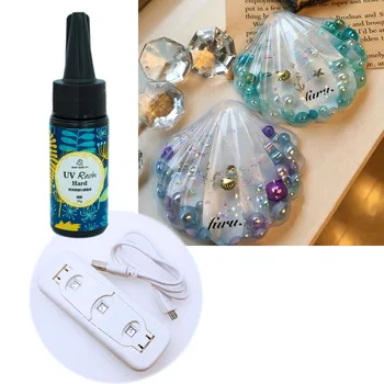 

25g UV Epoxy Resin With 3W UV LED Lamp Dryer Kit Resin Mold Hard For Handmade DIY Jewelry Making Tools