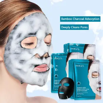 

Bubble Amino Acid Bamboo Charcoal Face Mask Moisturizing Whitening Deep Purifying Charcoal Deep Purifying Facial Mask 25g TSLM2