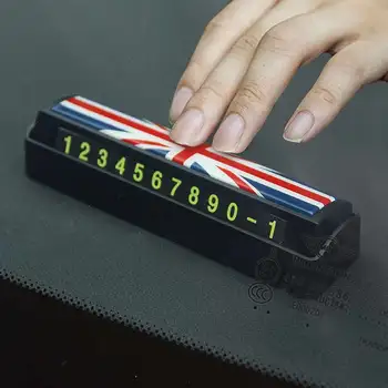 

1Pcs Hidden Temporary Parking Card Luminous Phone Number Card Plate Sticker Auto Cards Park Plate Car Styling For BMW MINI