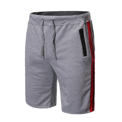 Hot men's sports shorts color matching design casual shorts - Цвет: Light Grey