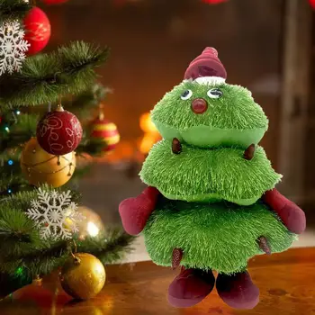 

2020 New Year Christmas Electric Plush Toy Singing Dancing Glowing Doll Christmas Tree Decoration Home Mall Doll Decoration