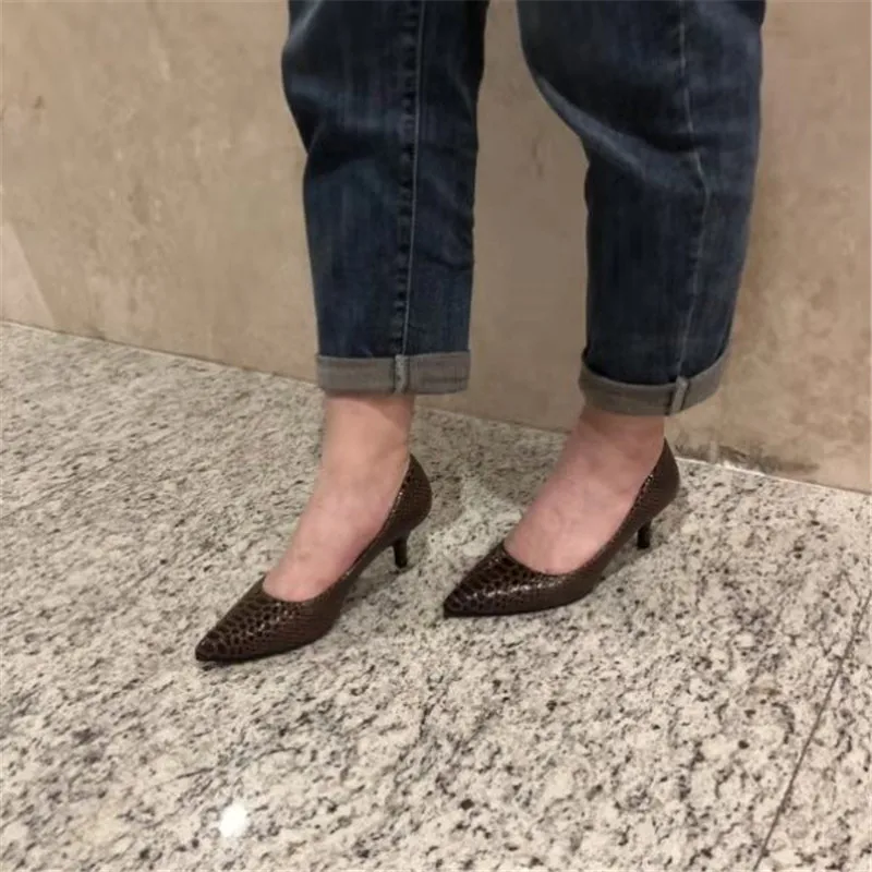 2020 Spring Summer New Slip On Pumps Women's Shoes Sexy Pointed Toe Office Ladies Work Shoes Small High Heels Female Pumps Shoes (24)