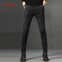 2019 новые Брендовые мужские джинсы облегающие мужские джинсы деним эластичные прямые джинсы стрейч деловые брюки джинсы для мужчин