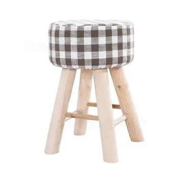 

Solid Wood Stool Fashion Makeup Stool Shoes Bench Modern Minimalist Bench Stool Creative Dressing Stool Home Chair