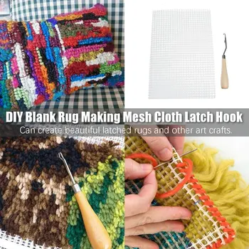 

Blank Rug Making Mesh Cloth Latch Hook Set 50/150cm Home DIY Arts Crafts Decoration Needle Arts Patchwork Accessories Kit