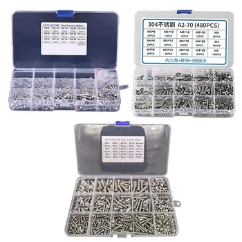 

Head Cap Screw Nut Hexagon Metric Thread Machine Bolt Assortment Kit Set 304 Stainless Steel hot
