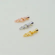 

DIY pearl accessories Necklace bracelet single layer glossy 8 button copper plated 18K gold