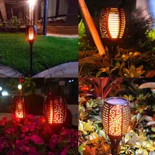 Солнечная энергия светодиодный проблесковый пламени светильник 96/72/51 светодиодный Солнечный фонарь светильник Водонепроницаемый Открытый Пейзаж украшения сада