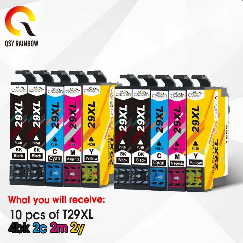 10 шт. t2991xl для Epson 29 XL T29XL T2991 совместимые картриджи XP 235 332 245 247 335 342 345 432 435