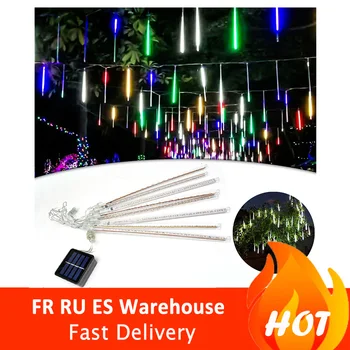 

Solar Powered LED Meteor Shower Fairy String Lights Xmas Party Garden Tree Lamp