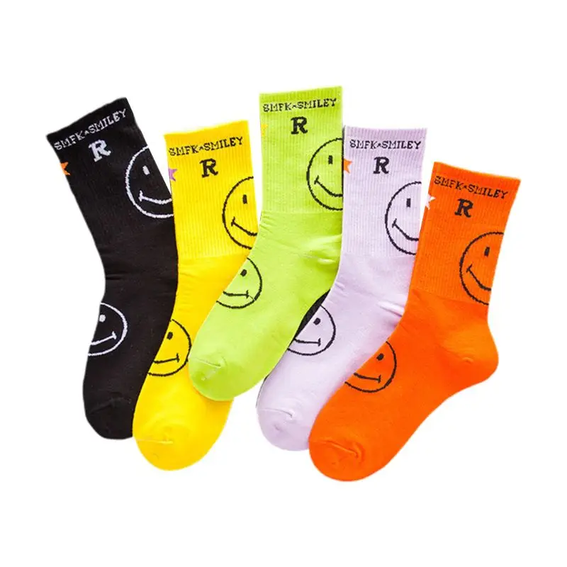 6 5Pair/Set Adult Soft Cotton Low Cut Ankle Socks Cute Cartoon Rainbow Sport Socks - Цвет: 6