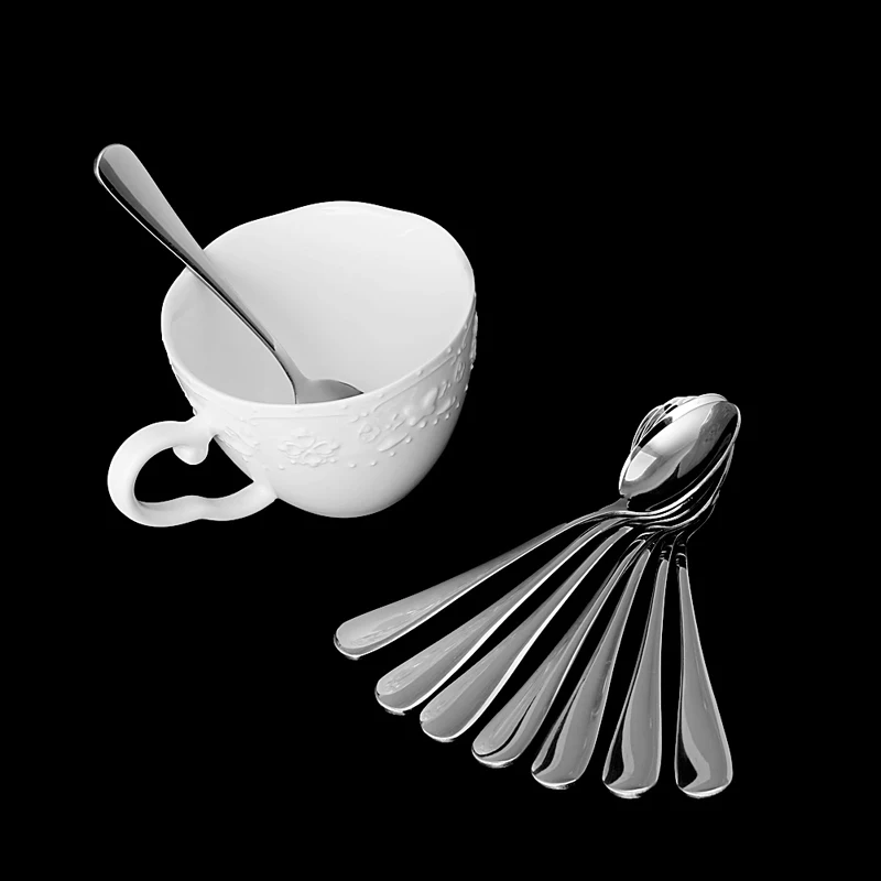 Новинка 8 шт. Demitasse эспрессо из нержавеющей стали ложка чай кофе суп рис