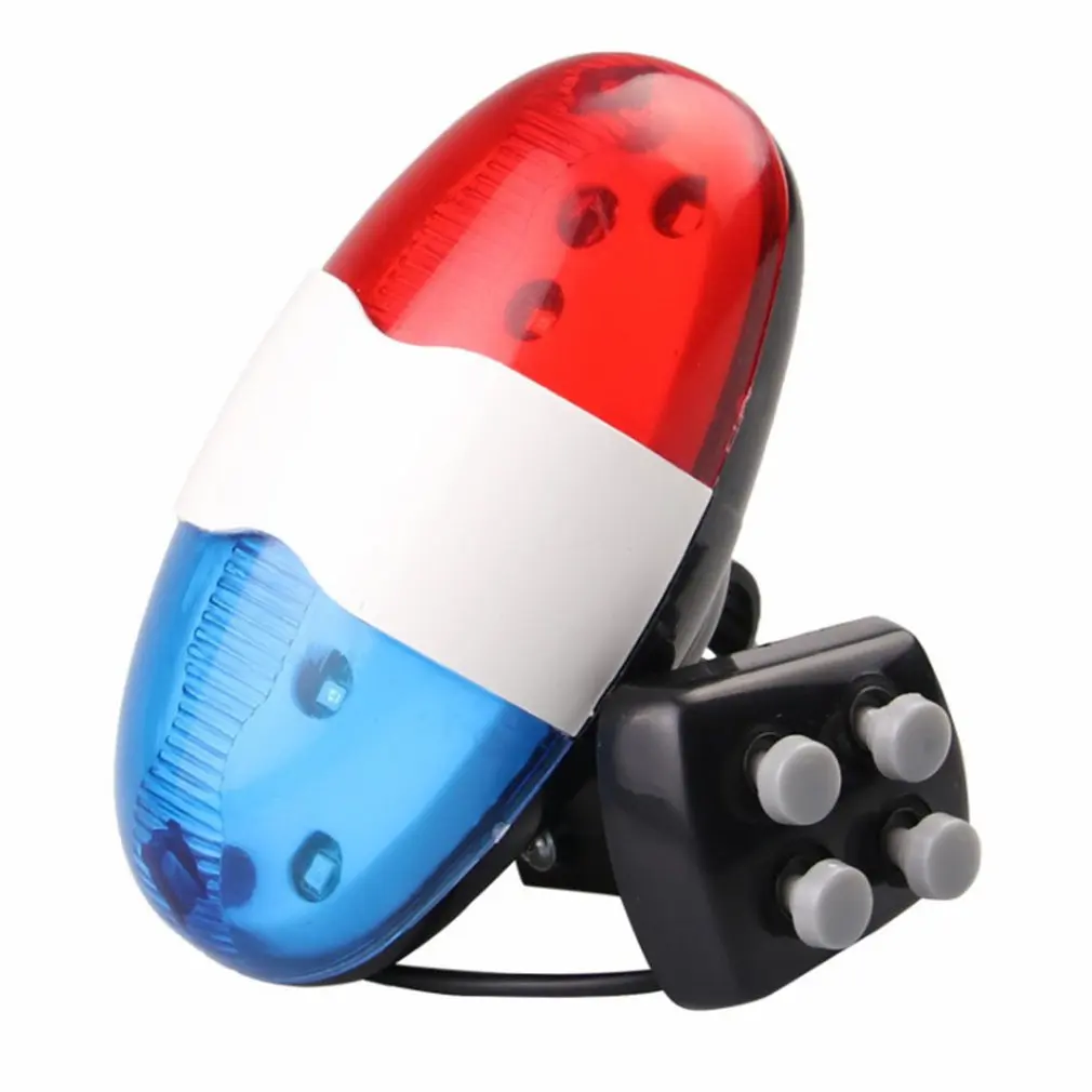 

Bicycle Bike Police Front Light Warning Siren Cycling Electric Horn Bell 4 Sounds Horn Bell Ring Bicycle Accessories